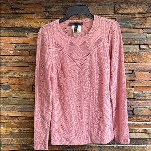 BCBGMaxAzria Mauve Lace Top